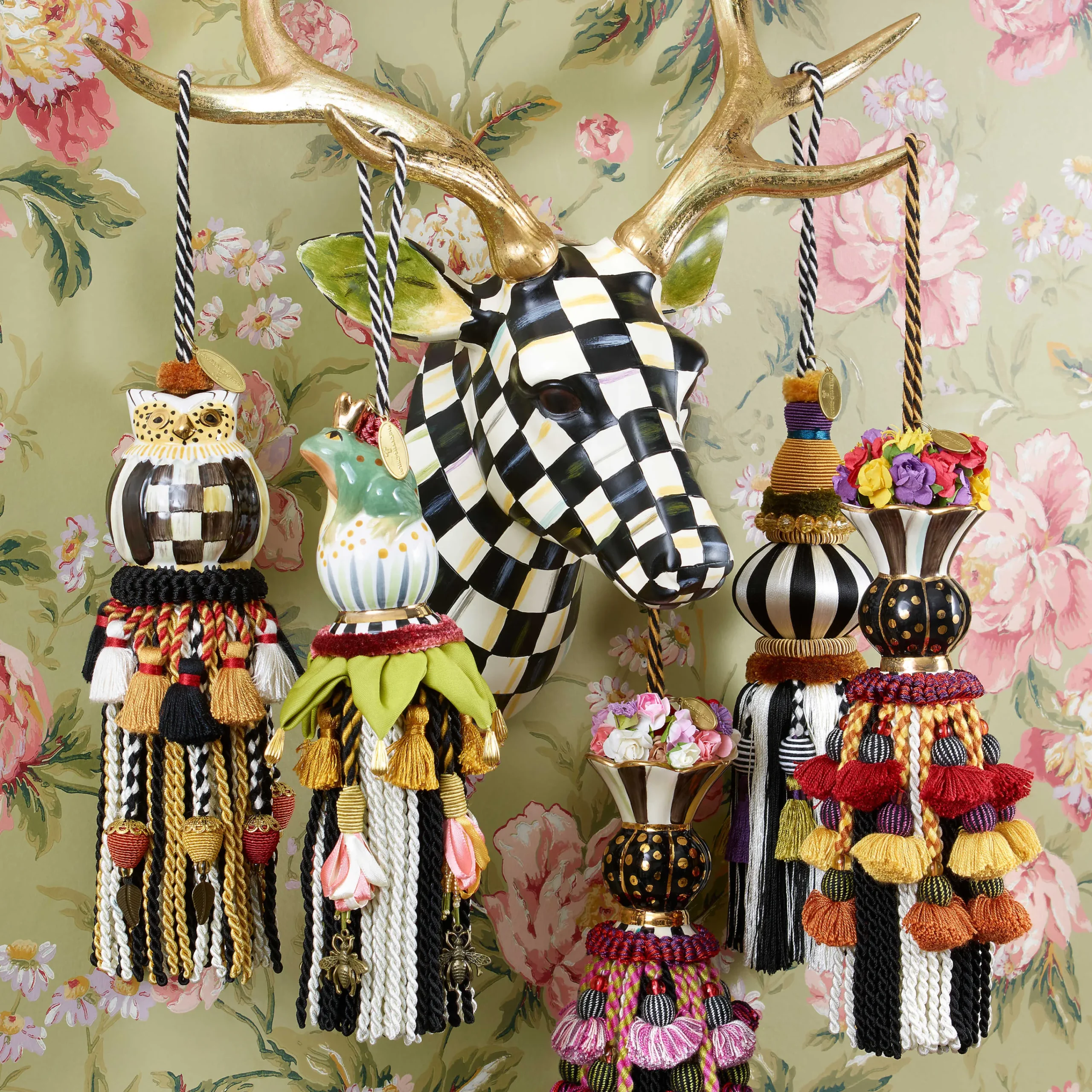 MacKenzie-Childs Frog Ceramic Tassel| Finishing Touches|Room Accents