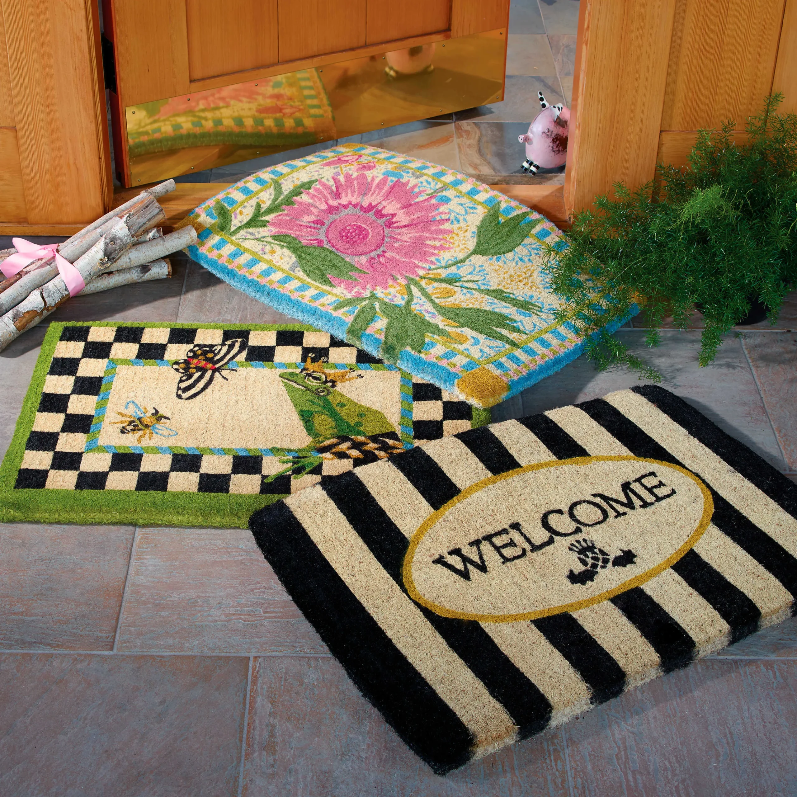 MacKenzie-Childs Frog Entrance Mat| Outdoor|Rugs