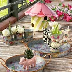 MacKenzie-Childs Funny Bunny Pot Climber| Easter|Spring
