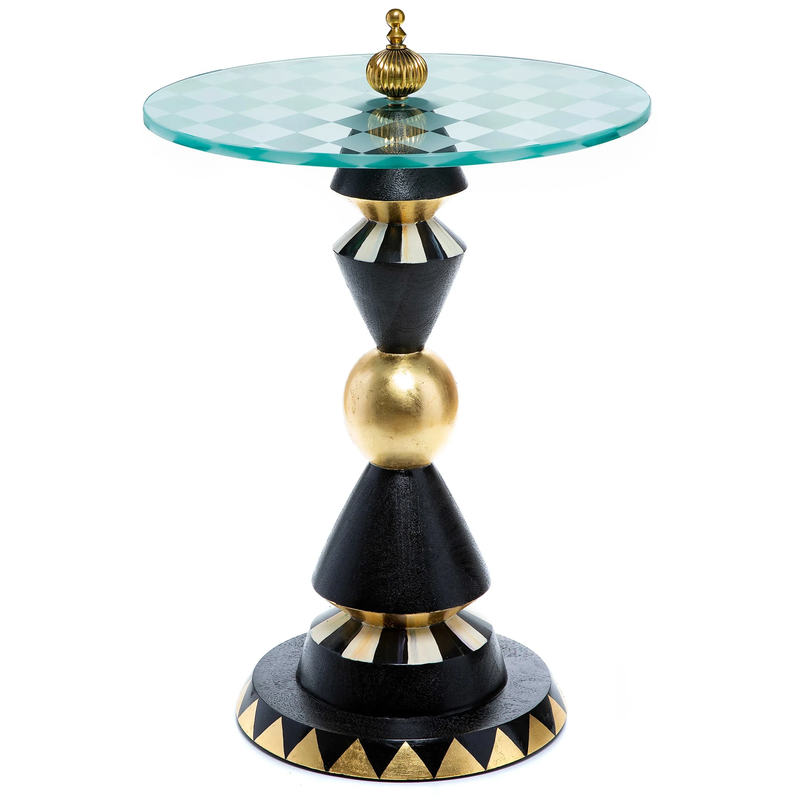 MacKenzie-Childs Gambit Accent Table| Living Room
