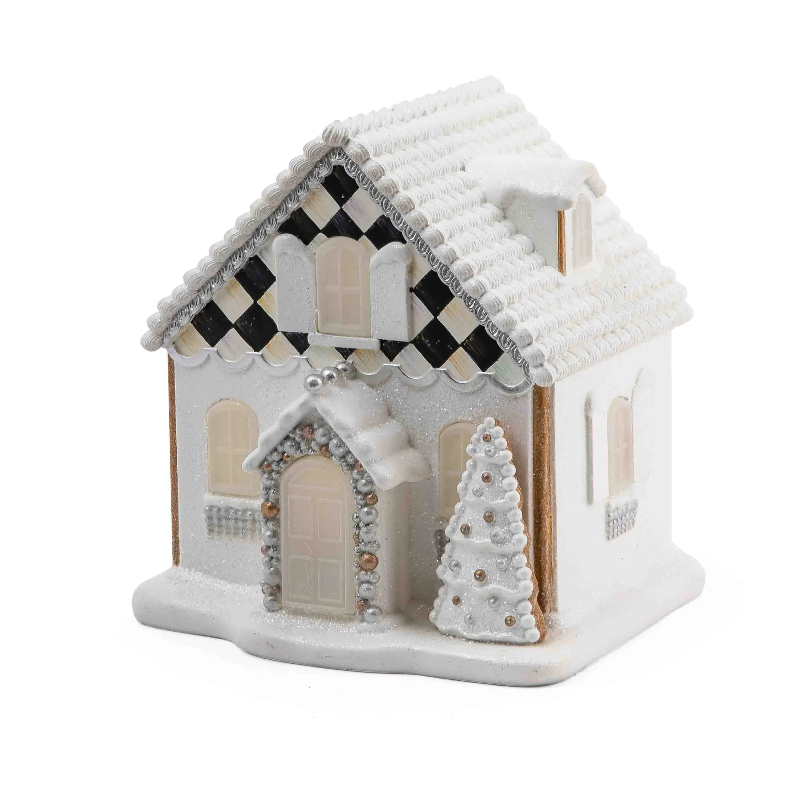 MacKenzie-Childs Gingerbread Illuminated Cottage| Holiday|Room Accents