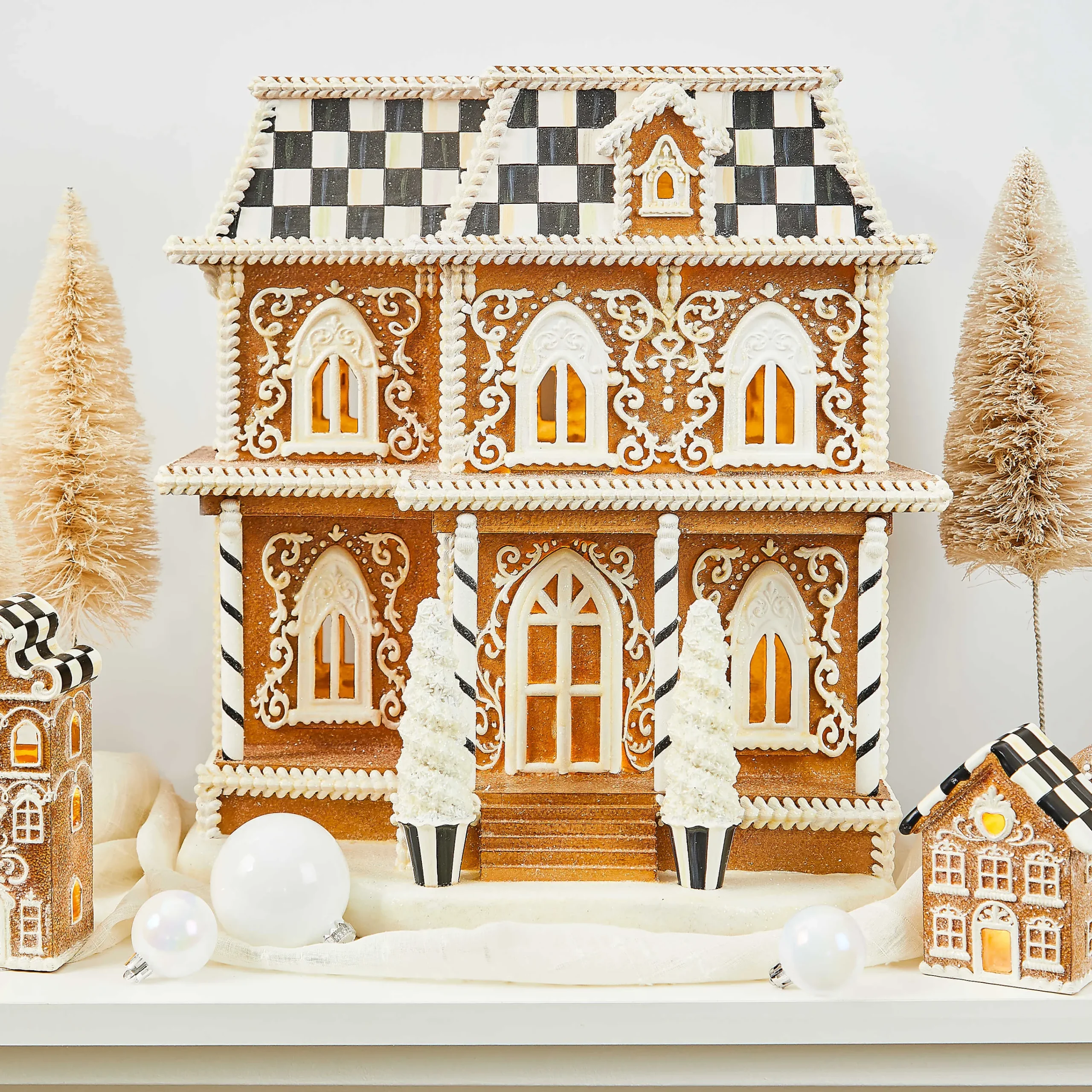 MacKenzie-Childs Gingerbread Illuminated House| Holiday|Room Accents