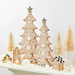 MacKenzie-Childs Gingerbread Illuminated Mini Houses, Set of 3| Holiday|Decor Sets