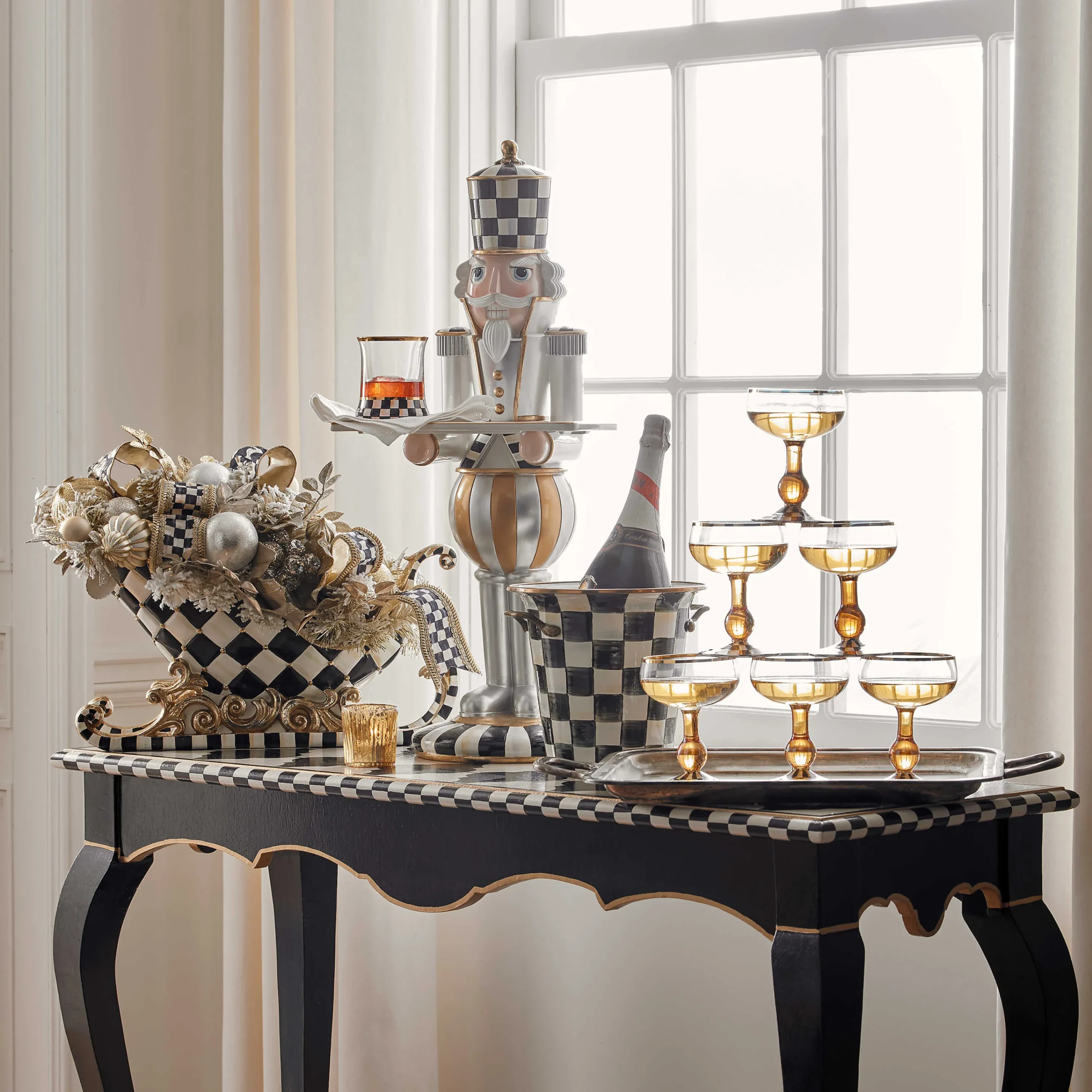 MacKenzie-Childs Glam Up Buckingham Nutcracker Butler| Holiday|Room Accents