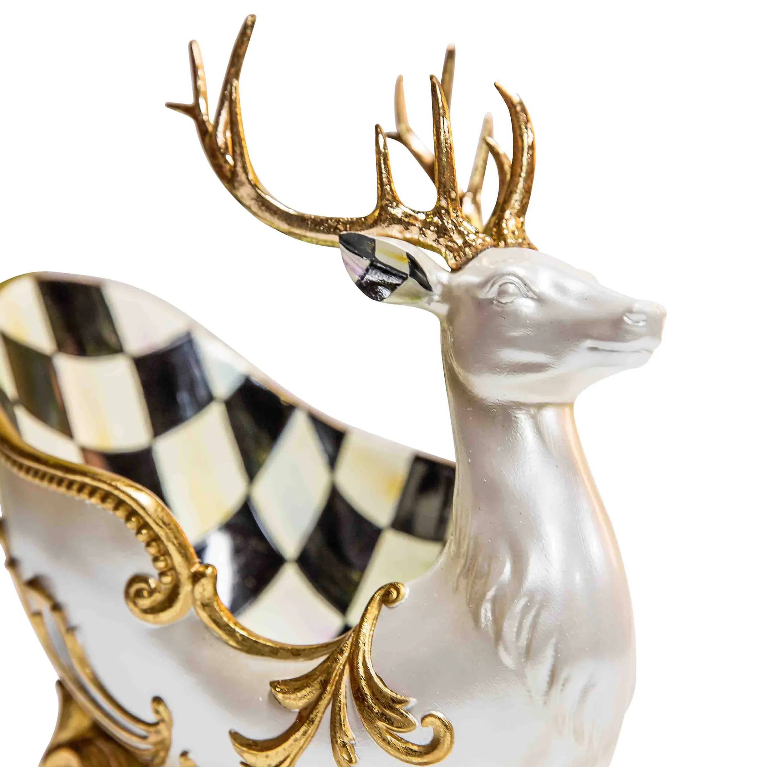 MacKenzie-Childs Glam Up Deer Sleigh| Holiday|Room Accents