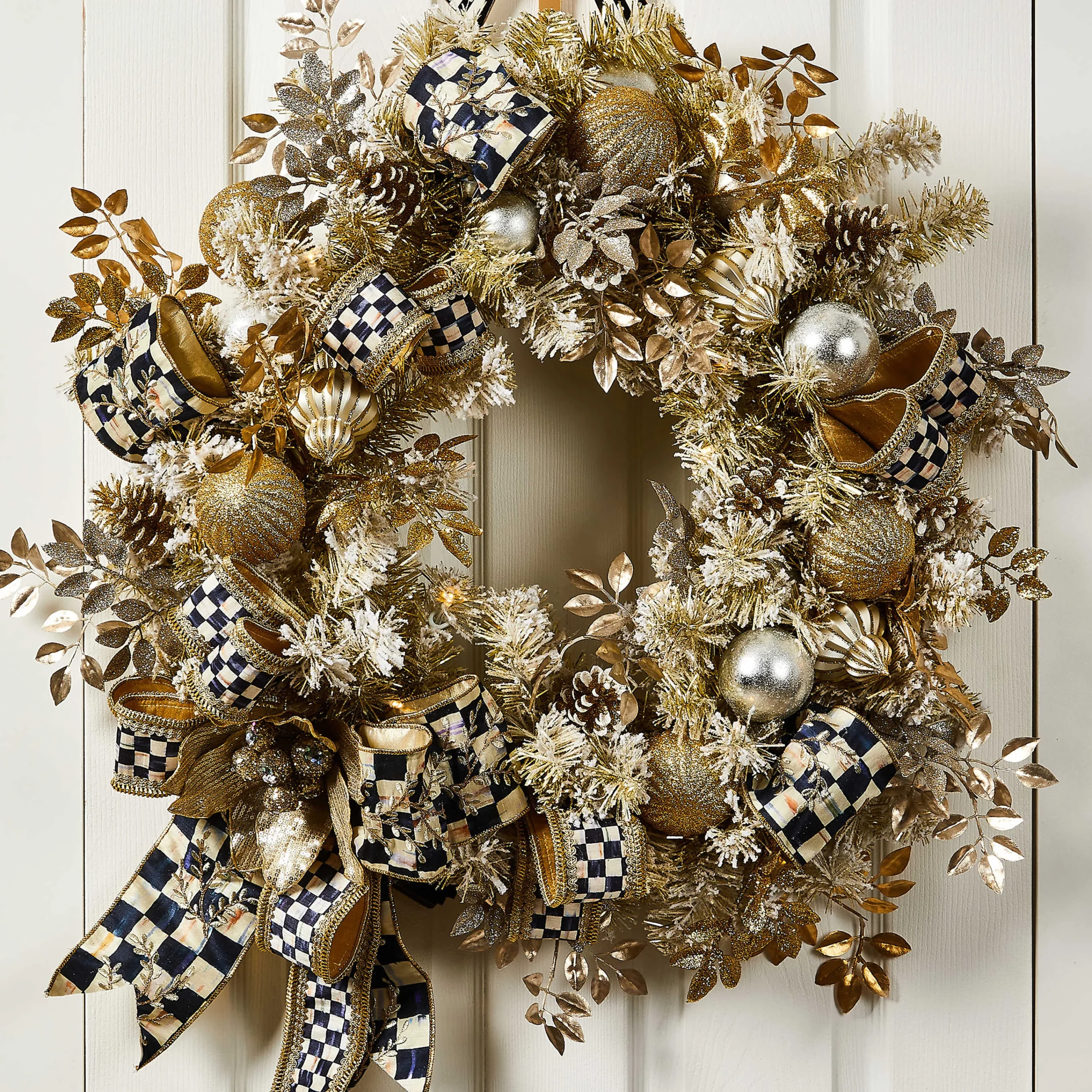MacKenzie-Childs Glam Up Illuminated Wreath| Holiday|Greenery & Florals
