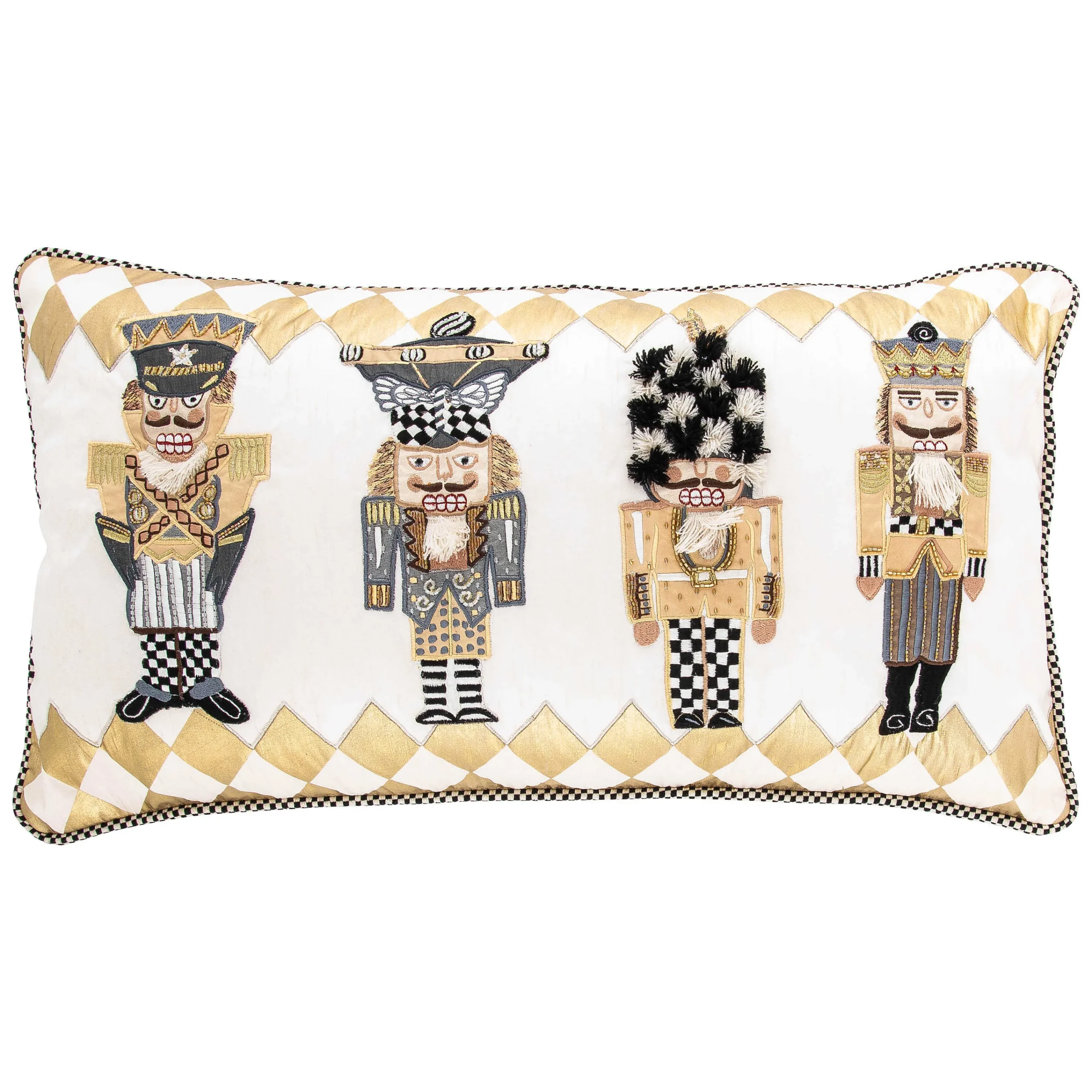 MacKenzie-Childs Glam Up Nutcracker Lumbar Pillow| Holiday|Pillows, Throws, & Cushions