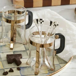 MacKenzie-Childs Glass Coffee Cup, Set of 2| The Coffee Shop|Fall Entertaining