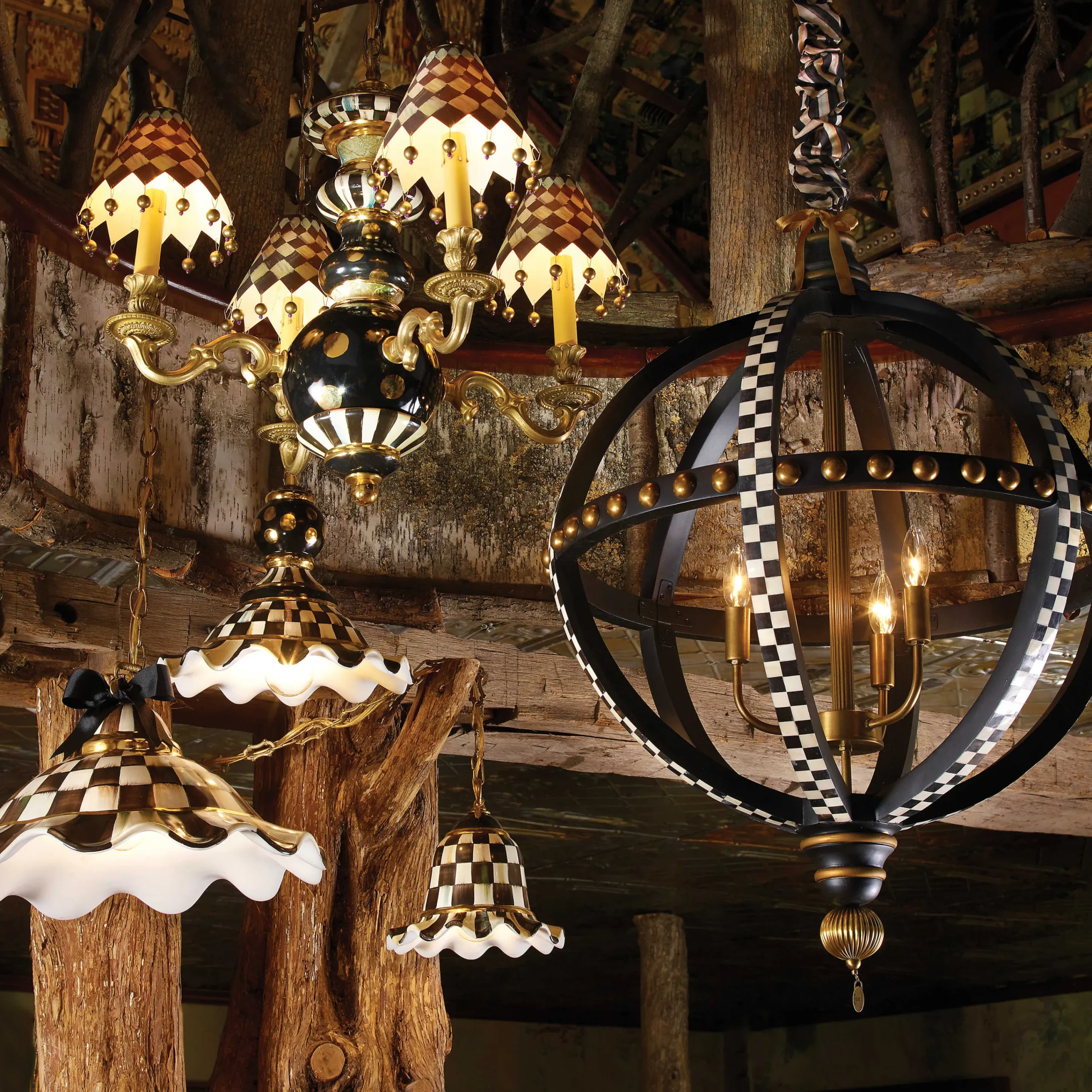 MacKenzie-Childs Globe Chandelier| Lighting