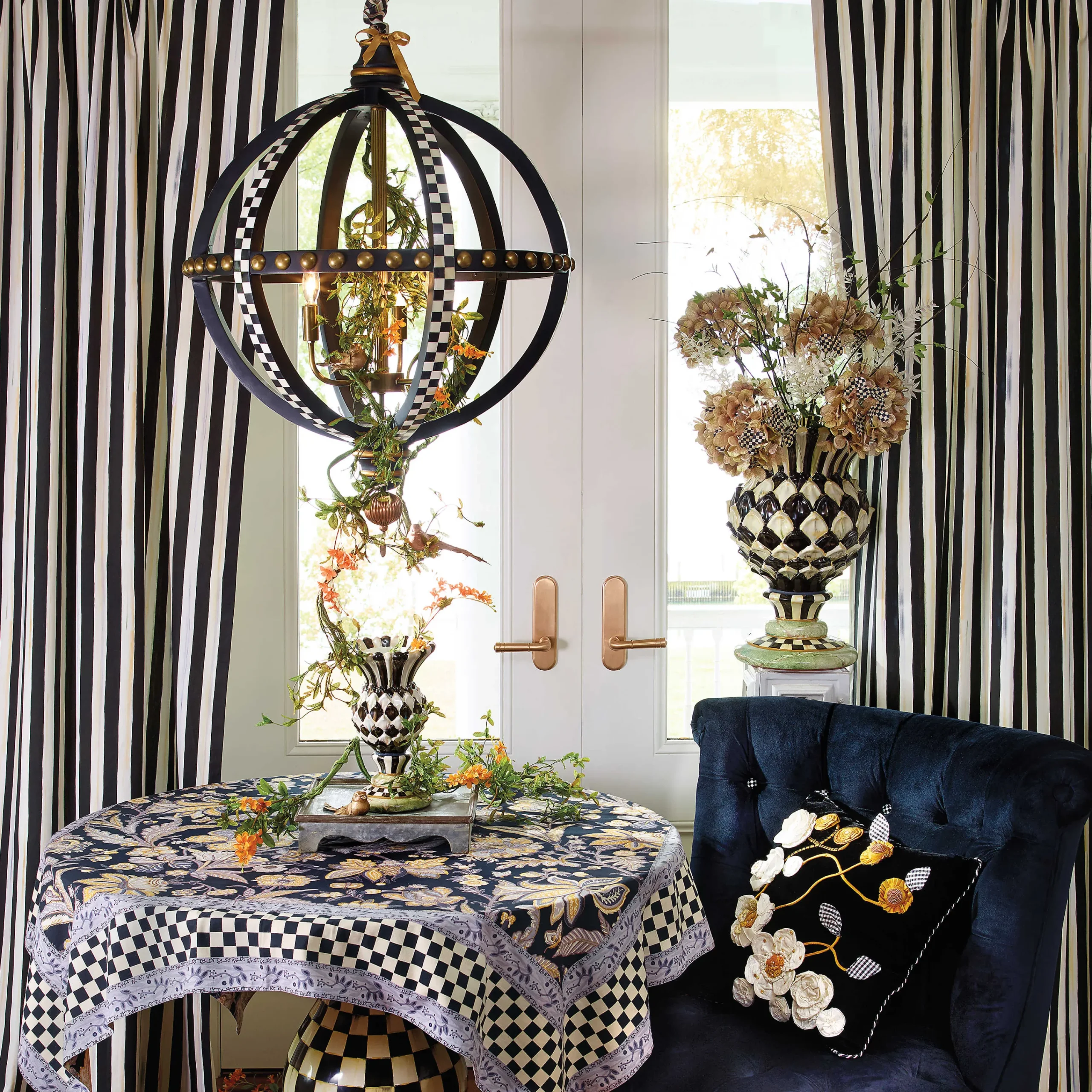 MacKenzie-Childs Globe Chandelier| Lighting