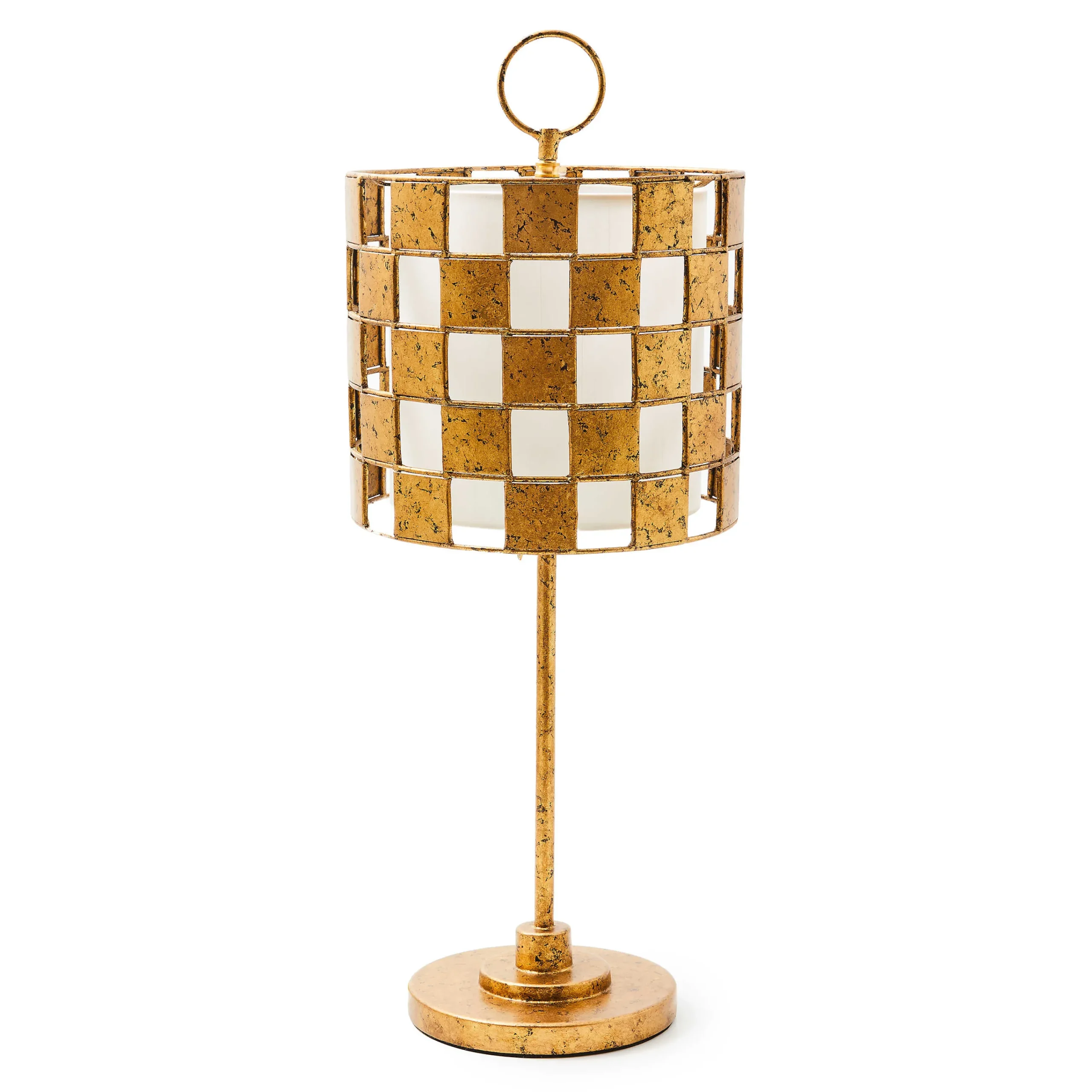 MacKenzie-Childs Golden Check Table Lamp| Lighting
