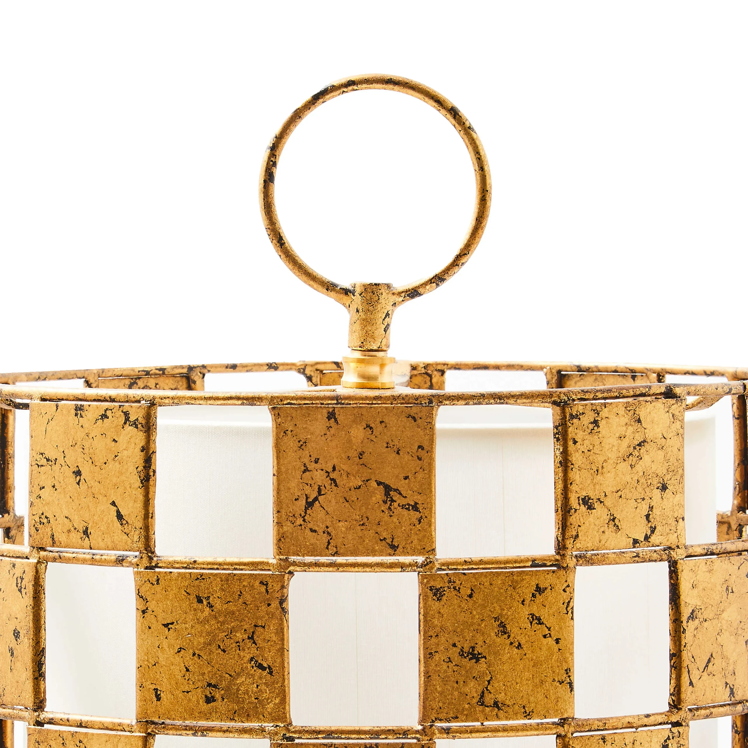 MacKenzie-Childs Golden Check Table Lamp| Lighting