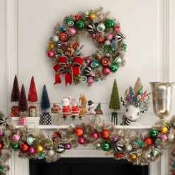 MacKenzie-Childs Granny Kitsch Illuminated Wreath| Holiday|Greenery & Florals