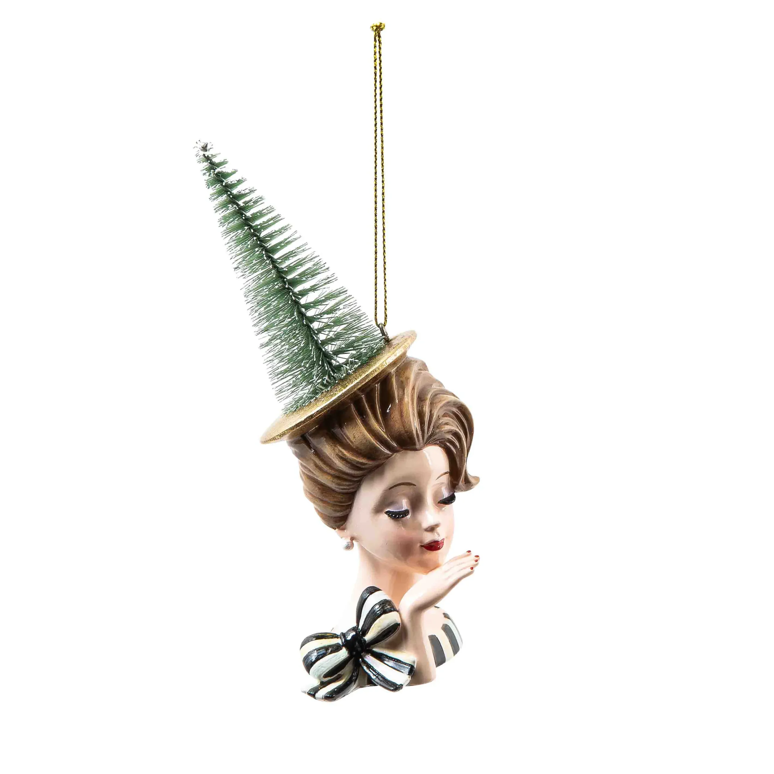 MacKenzie-Childs Granny Kitsch Lady Portrait Ornament| Holiday