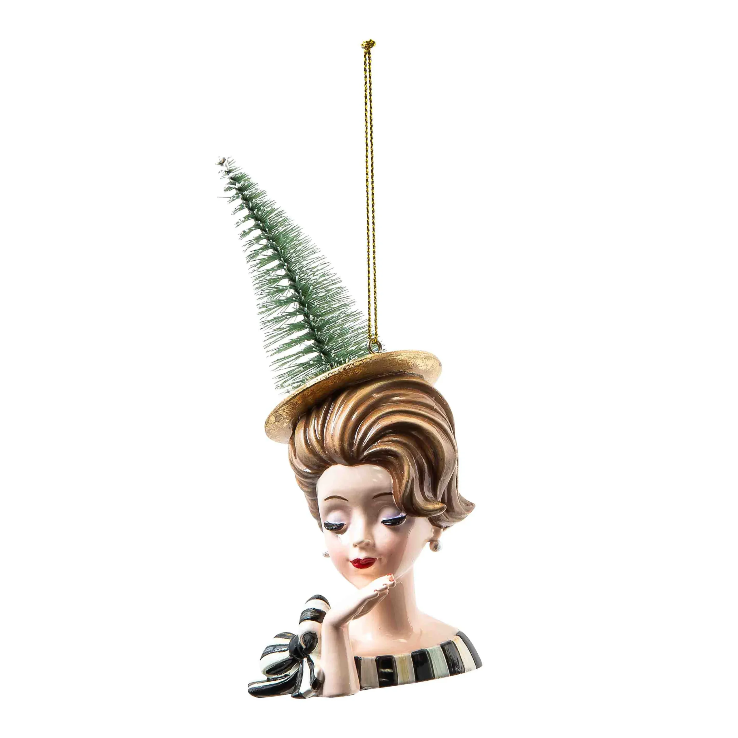 MacKenzie-Childs Granny Kitsch Lady Portrait Ornament| Holiday