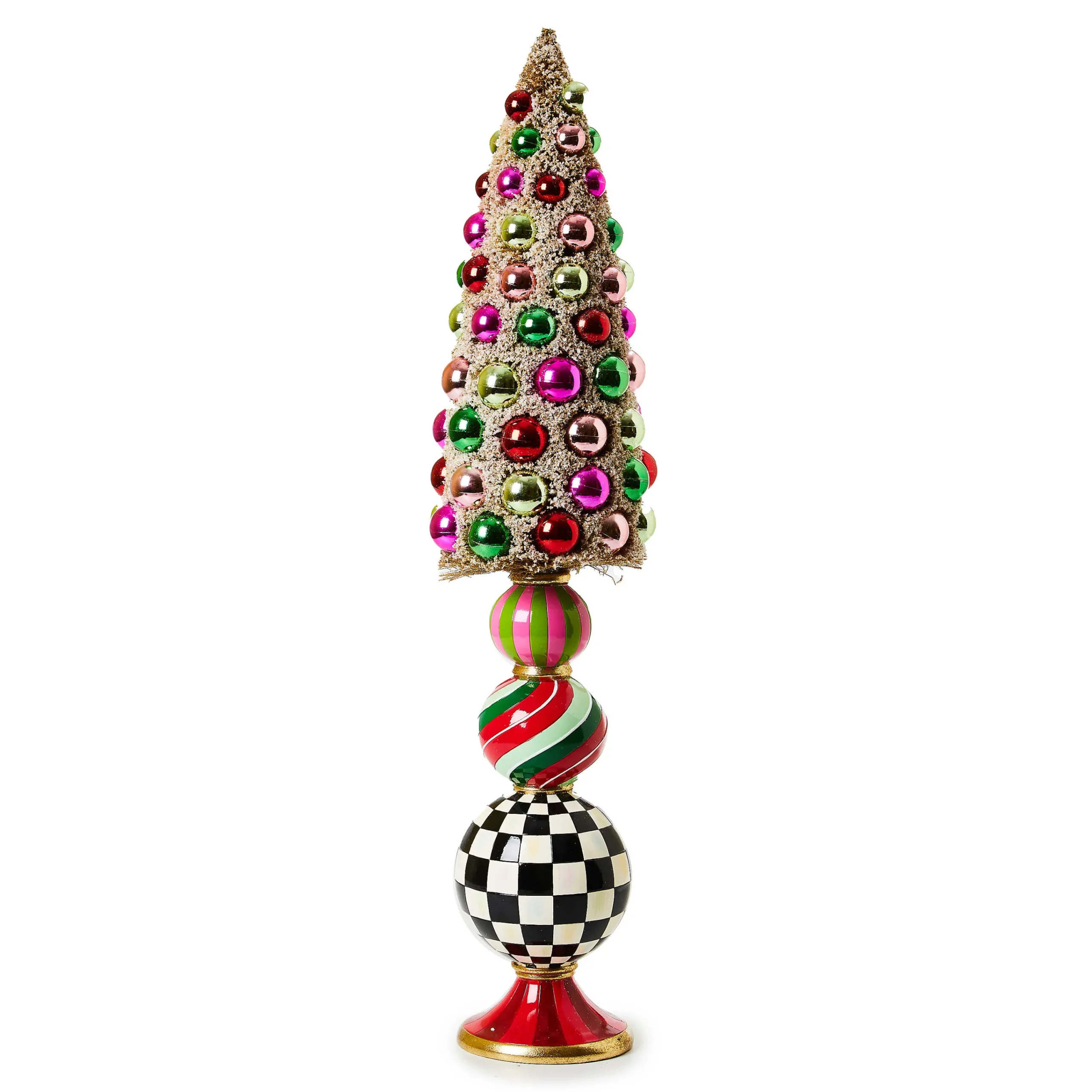 MacKenzie-Childs Granny Kitsch Medium Bottle Brush Pedestal Tree| Room Accents