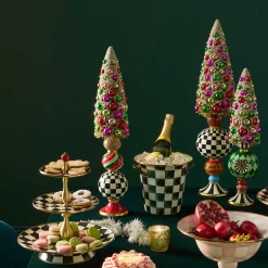 MacKenzie-Childs Granny Kitsch Medium Bottle Brush Pedestal Tree| Room Accents