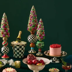 MacKenzie-Childs Granny Kitsch Small Bottle Brush Pedestal Tree| Room Accents