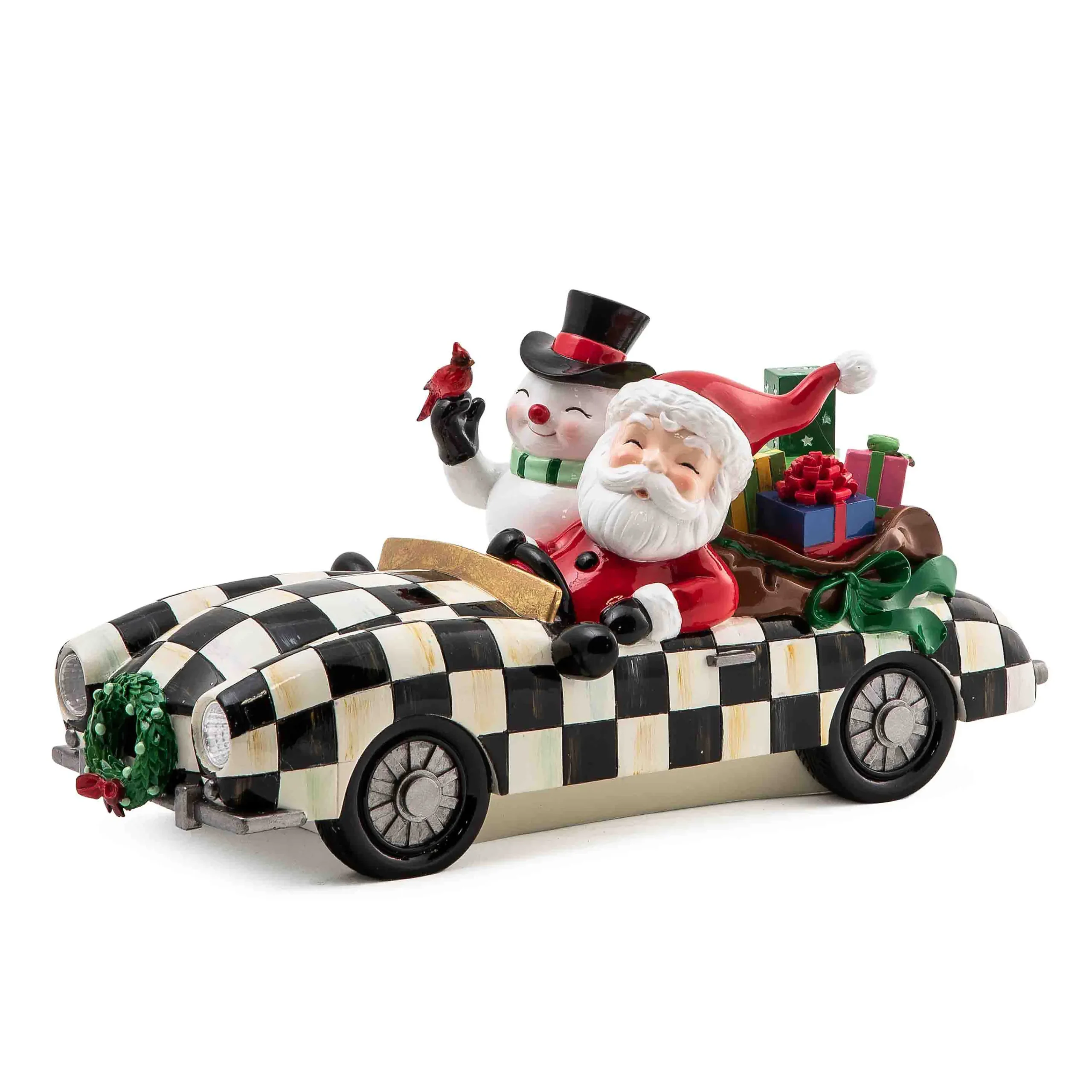 MacKenzie-Childs Granny Kitsch Special Delivery Santa In Car| Holiday|Room Accents