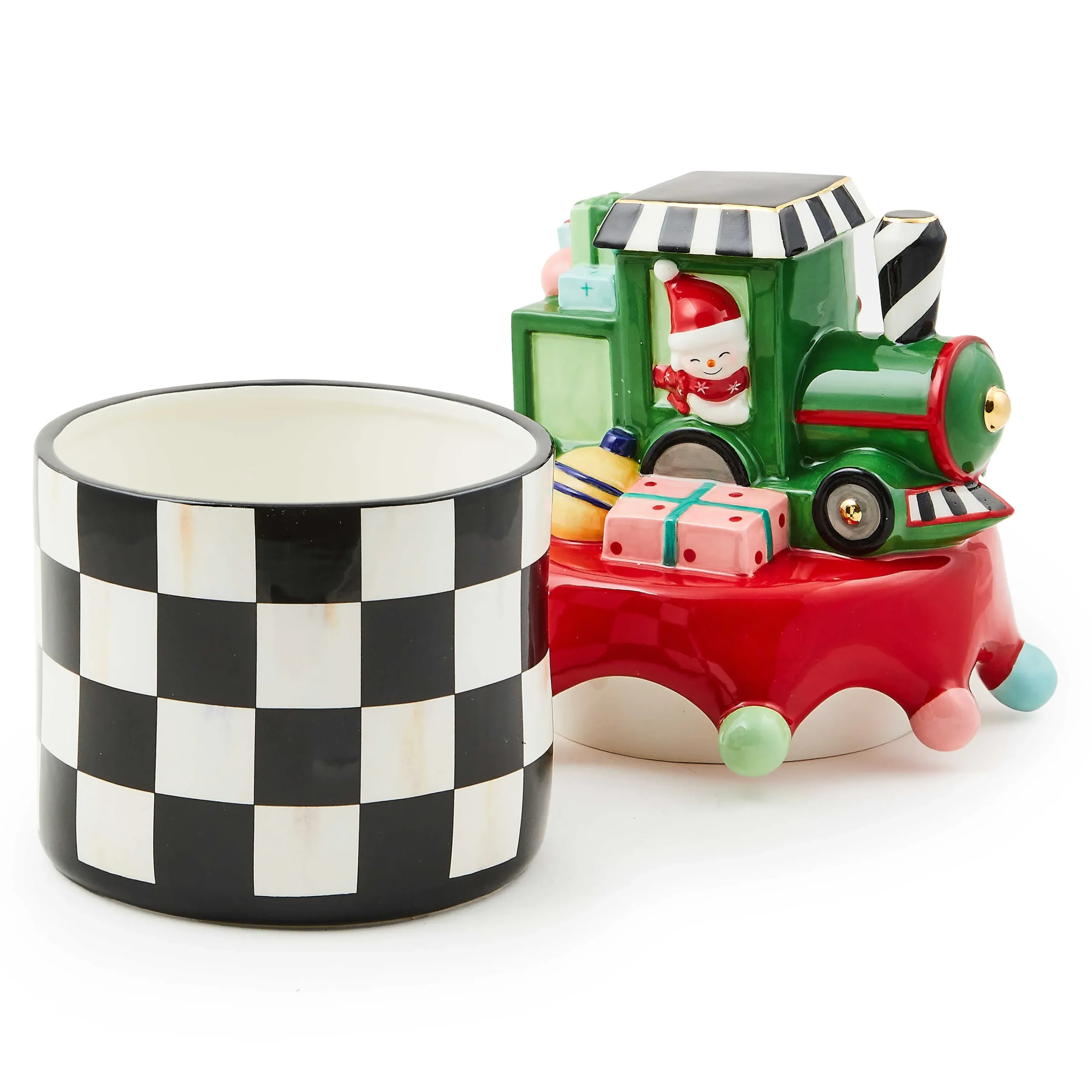 MacKenzie-Childs Granny Kitsch Train Lidded Dish| Holiday|Room Accents