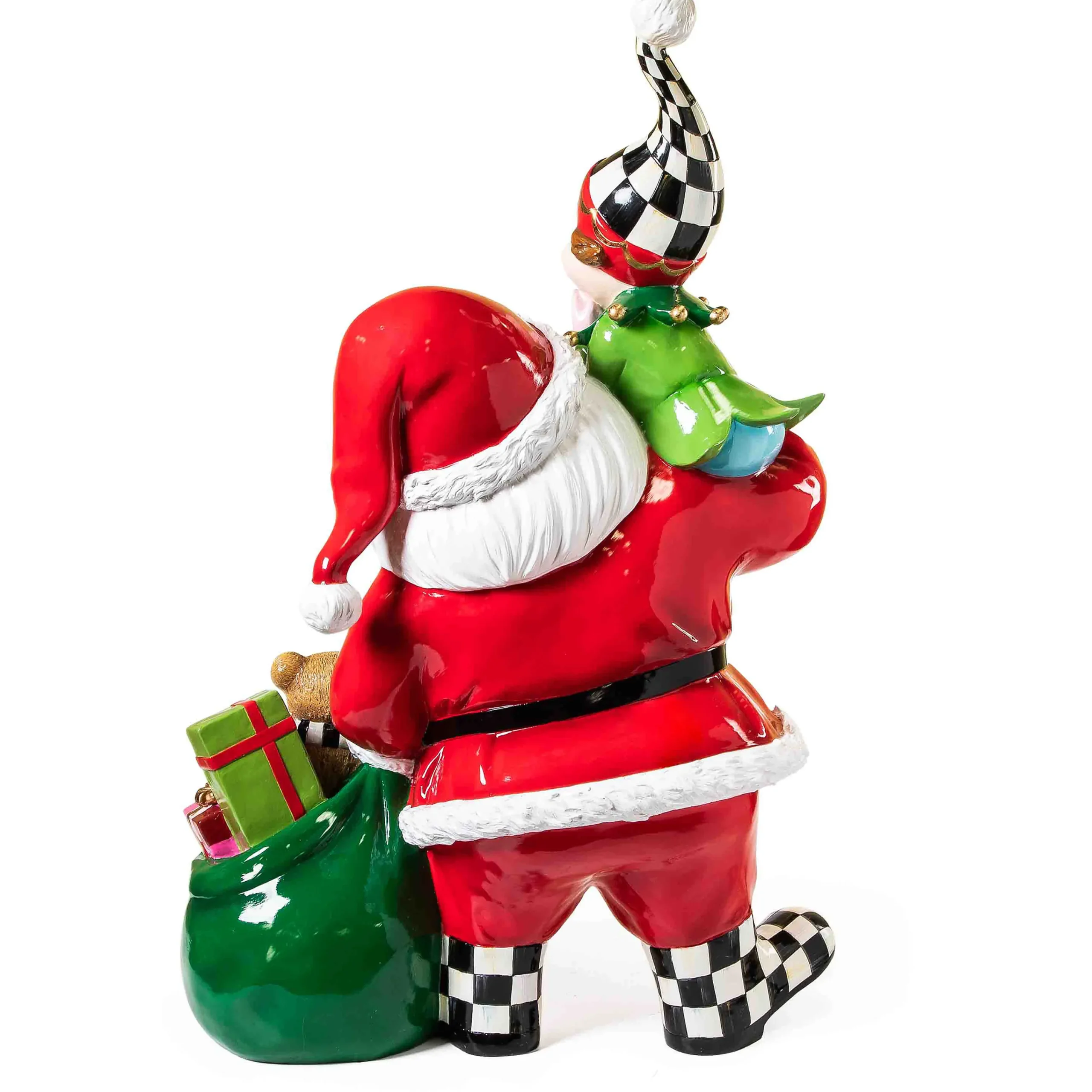 MacKenzie-Childs Granny Kitsch Trophy Santa Elf| Holiday|Outdoor