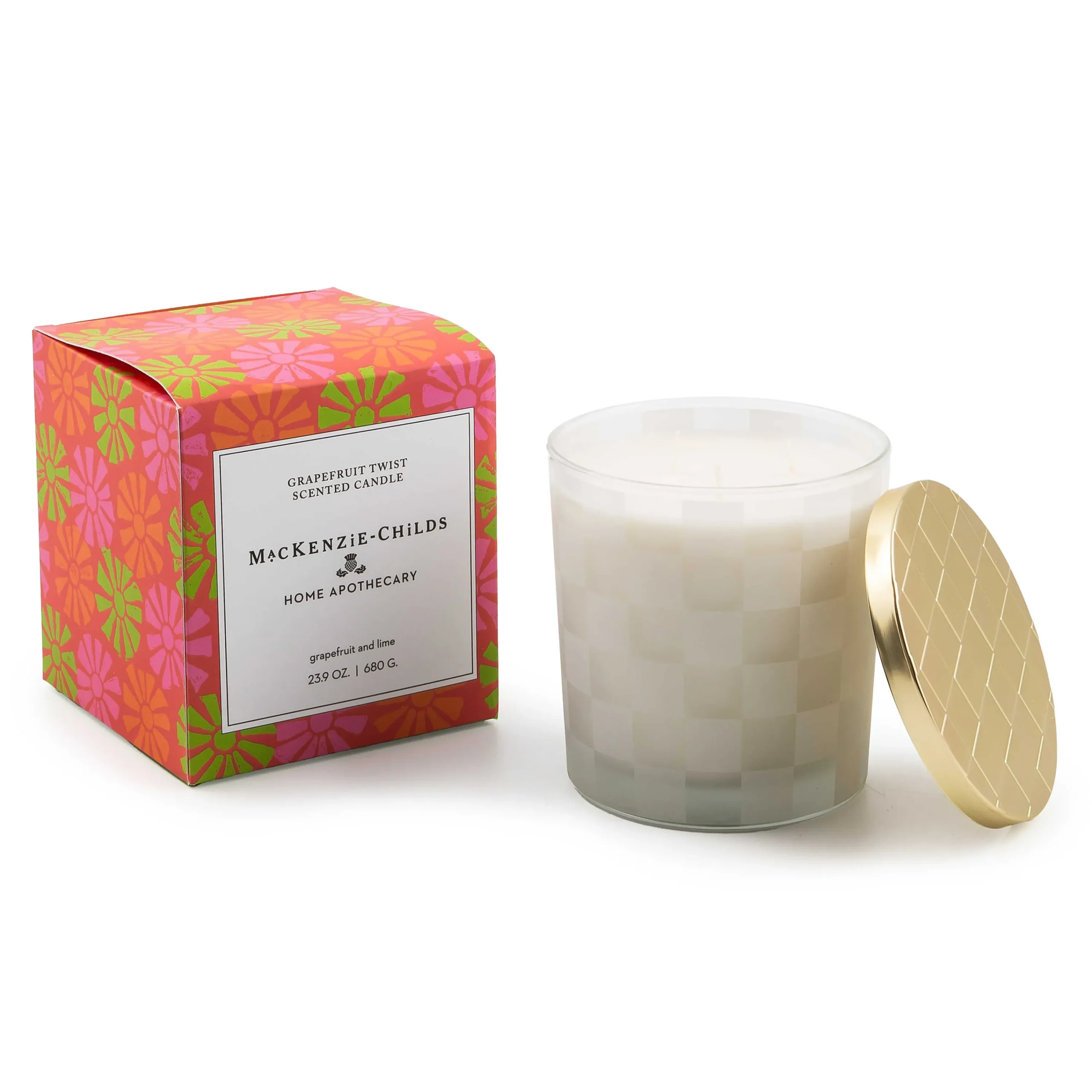 MacKenzie-Childs Grapefruit Twist 23 oz. Candle| Candles & Fragrances|Bath & Bath Accessories