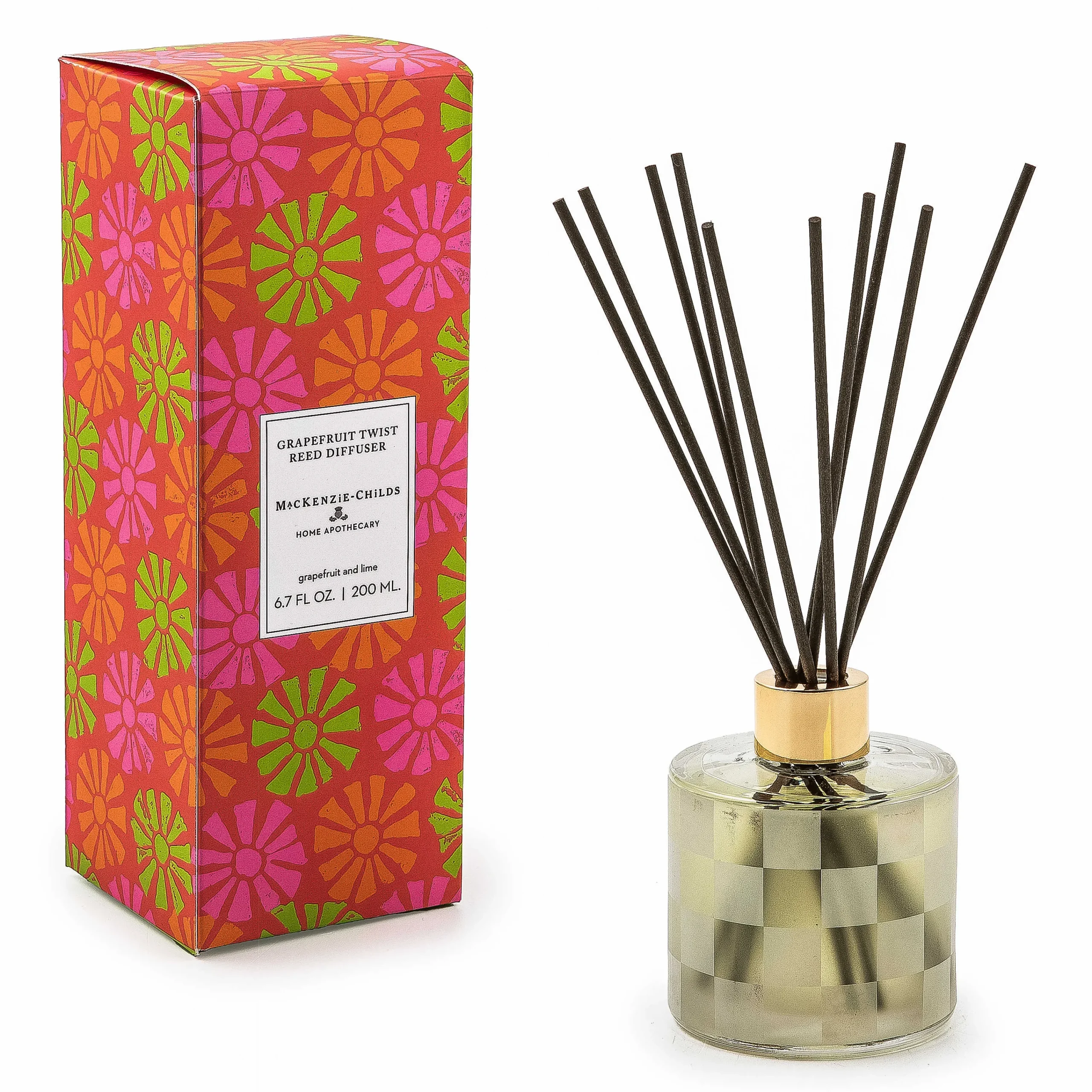 MacKenzie-Childs Grapefruit Twist Reed Diffuser| Candles & Fragrances|Bath & Bath Accessories