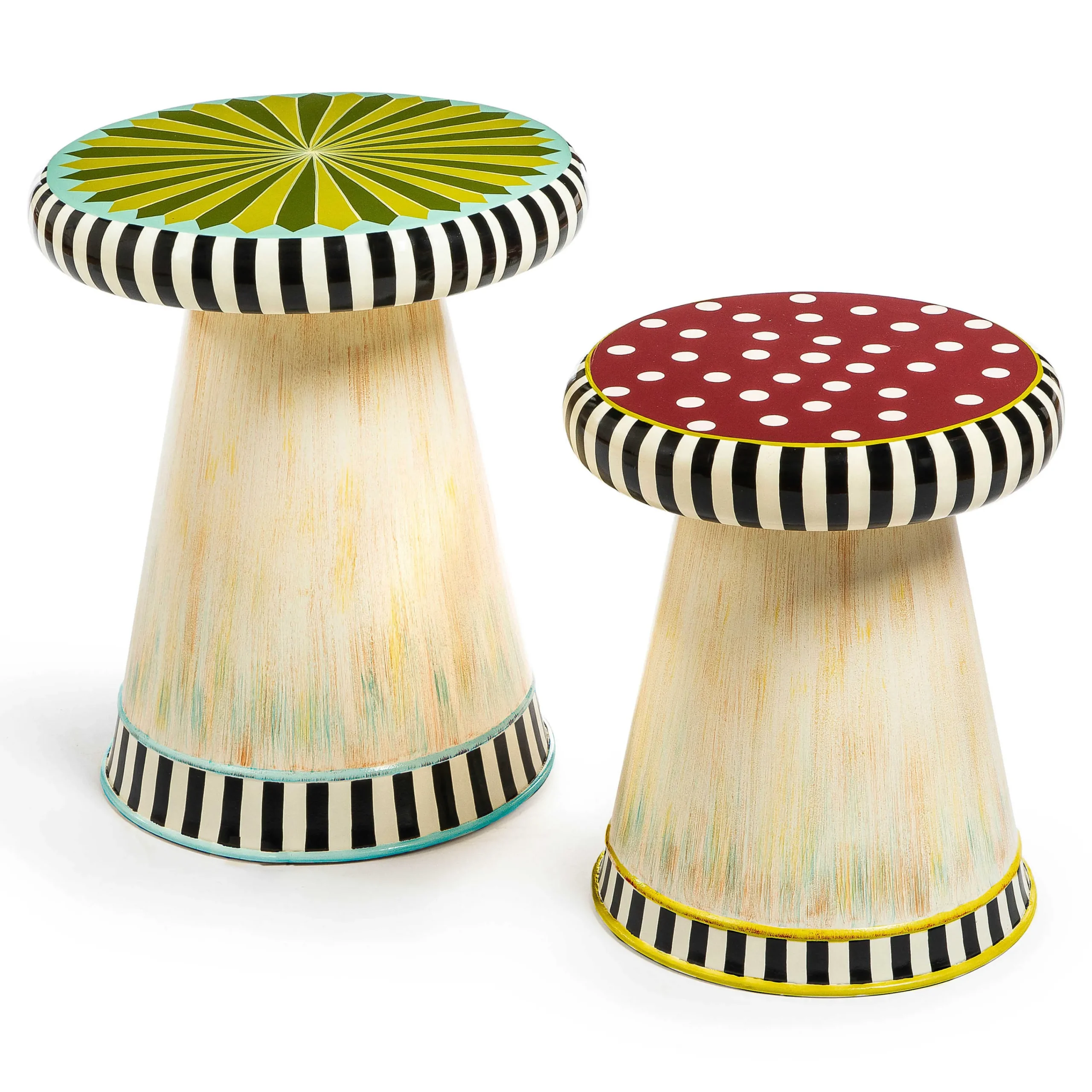 MacKenzie-Childs Green Large Outdoor Toadstool| Outdoor|Spring