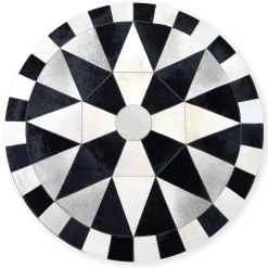MacKenzie-Childs Greenwich Hair on Hide 6' Round Rug| Rugs