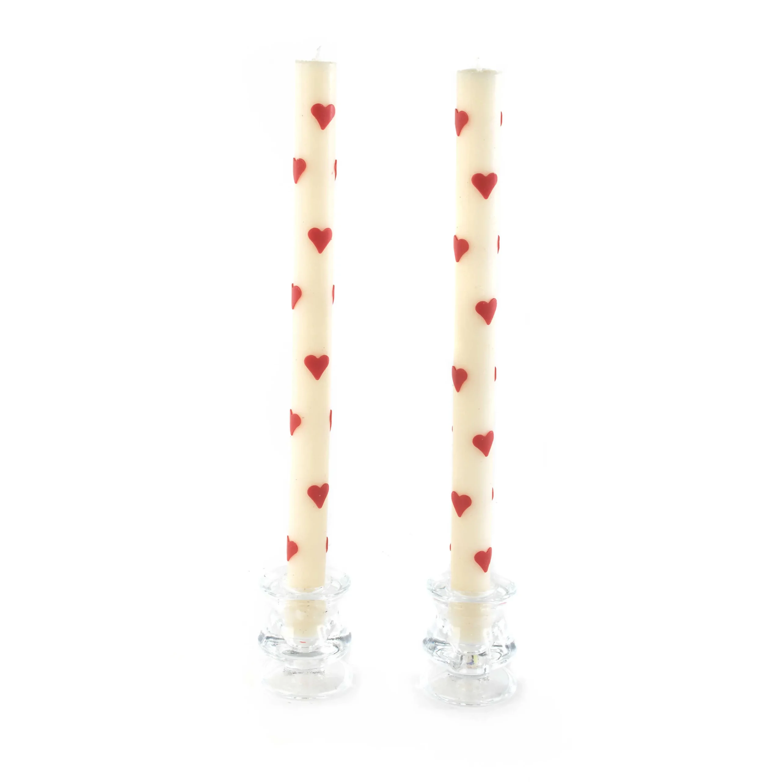 MacKenzie-Childs Heart Dinner Candles, Set of 2| Candles & Fragrances|Table Accessories