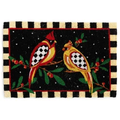 MacKenzie-Childs Holiday Cardinal Entrance Mat| Outdoor|Rugs