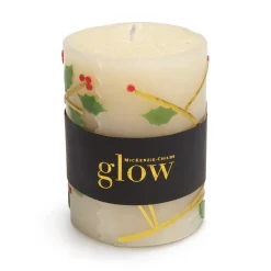 MacKenzie-Childs Holly 4 Pillar Candle| Holiday|Candles & Fragrances