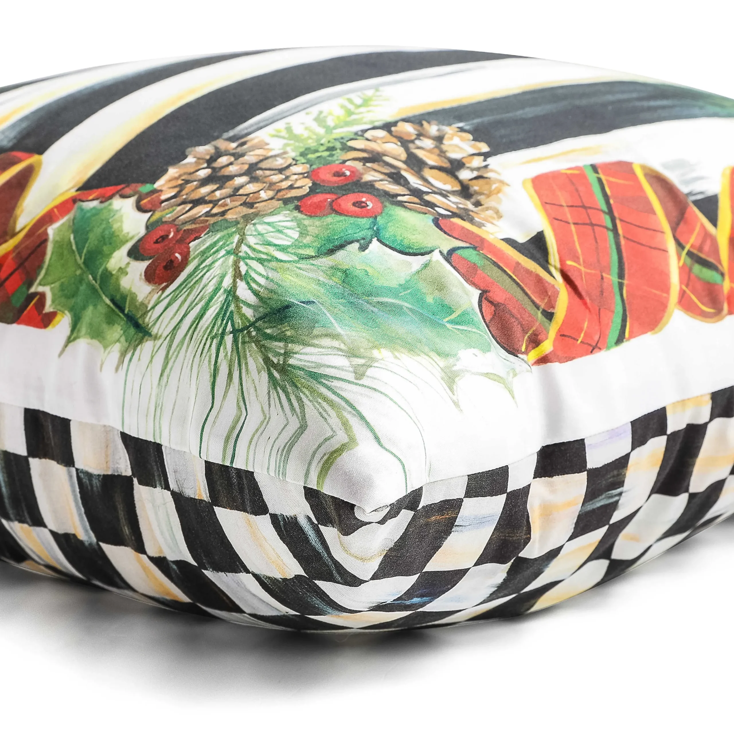 MacKenzie-Childs Holly Stripe Throw Pillow| Holiday|Pillows, Throws, & Cushions