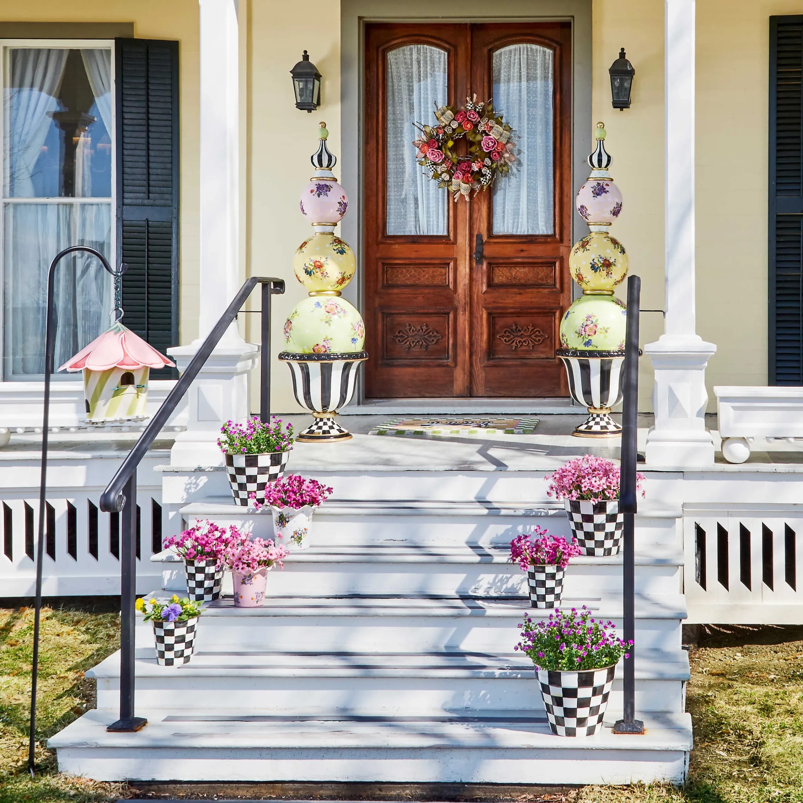 MacKenzie-Childs Hollyhock Birdhouse| Spring|Outdoor