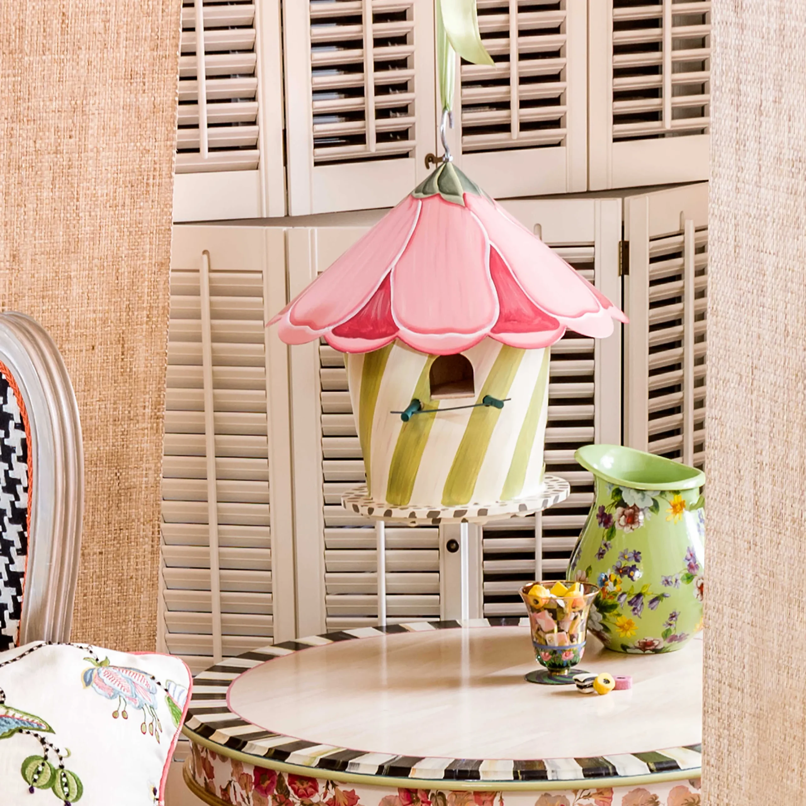 MacKenzie-Childs Hollyhock Birdhouse| Spring|Outdoor