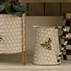 MacKenzie-Childs Honeycomb Tin Watering Can| Spring|Greenery & Florals