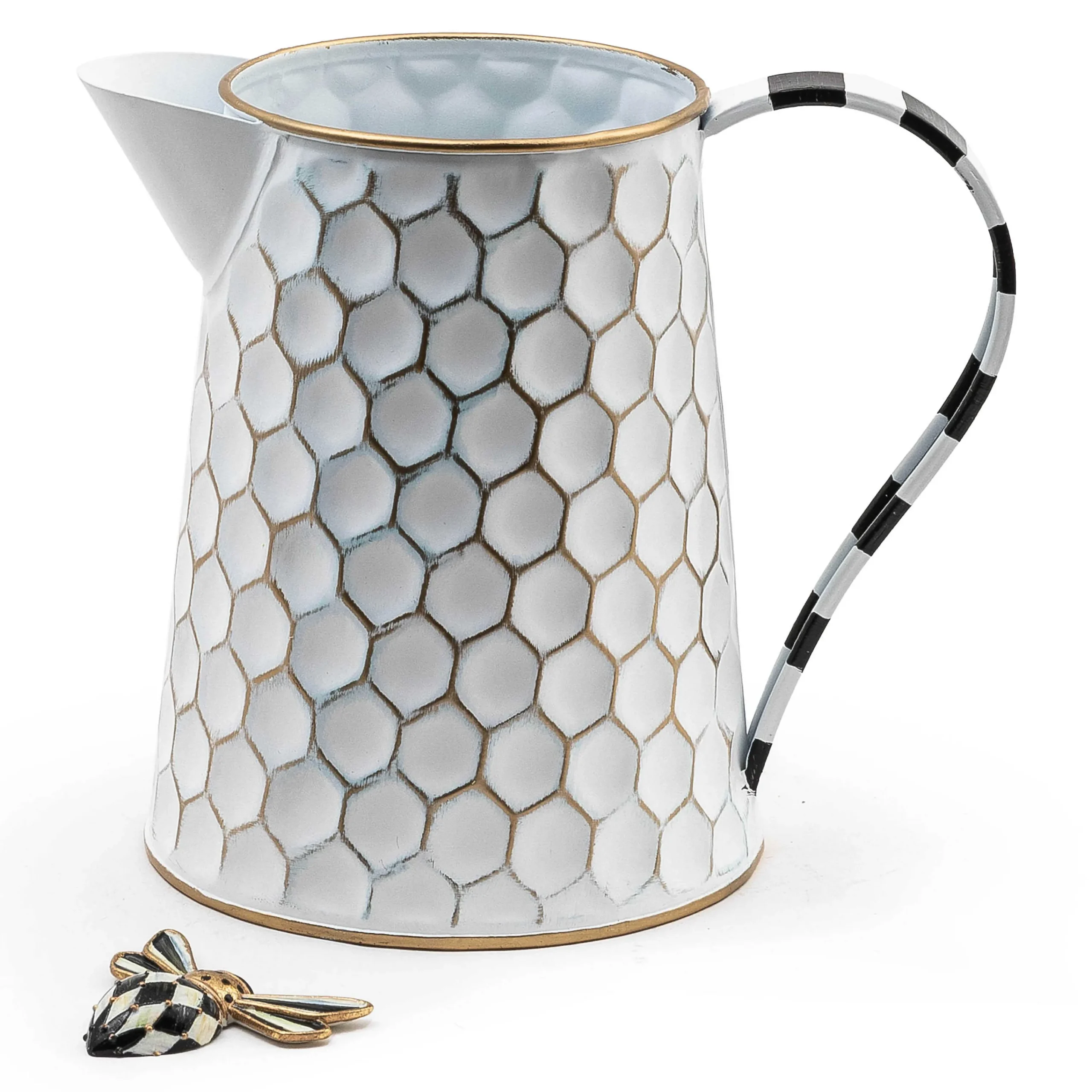 MacKenzie-Childs Honeycomb Tin Watering Can| Spring|Greenery & Florals