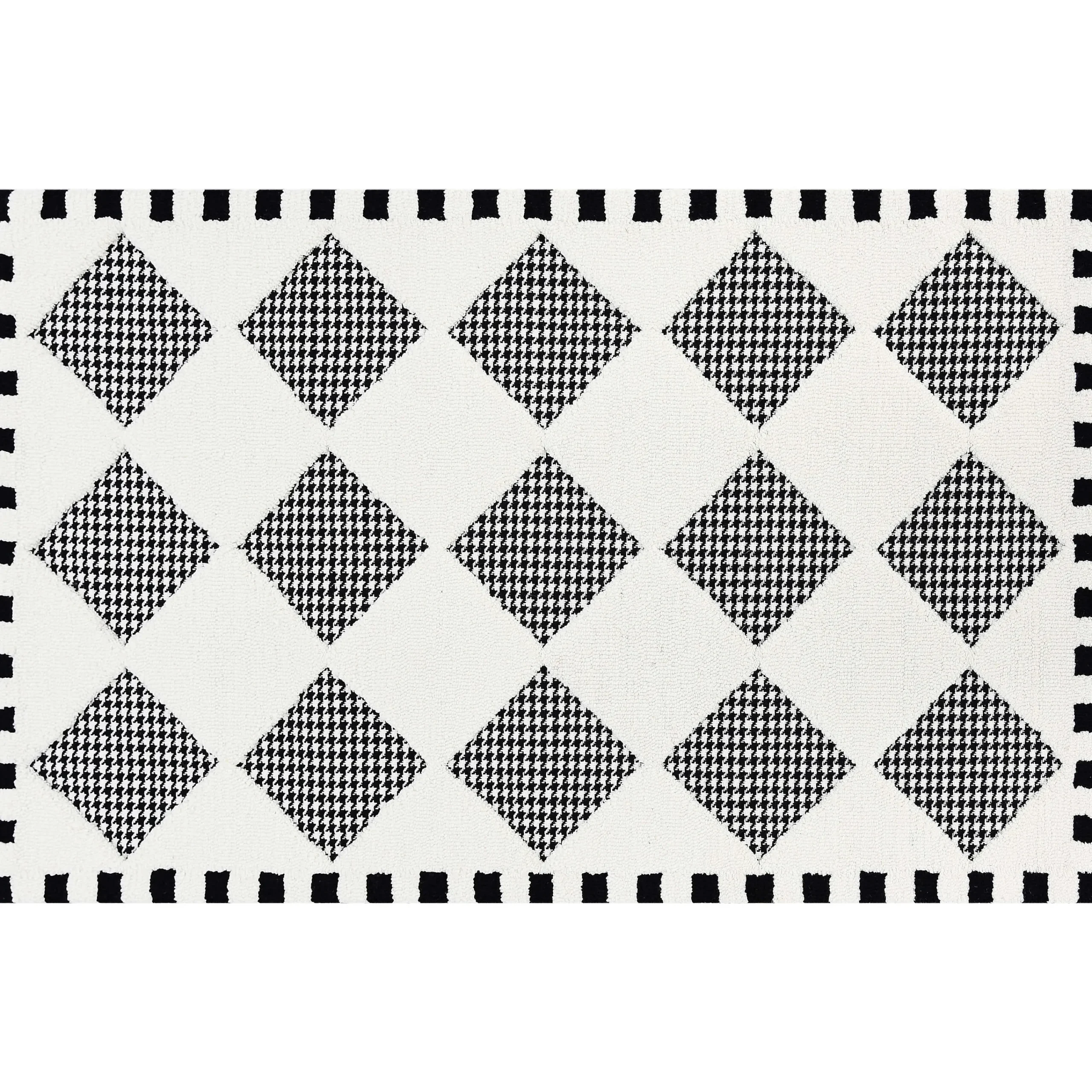 MacKenzie-Childs Houndstooth Check Diamond 3' x 5' Rug| Rugs