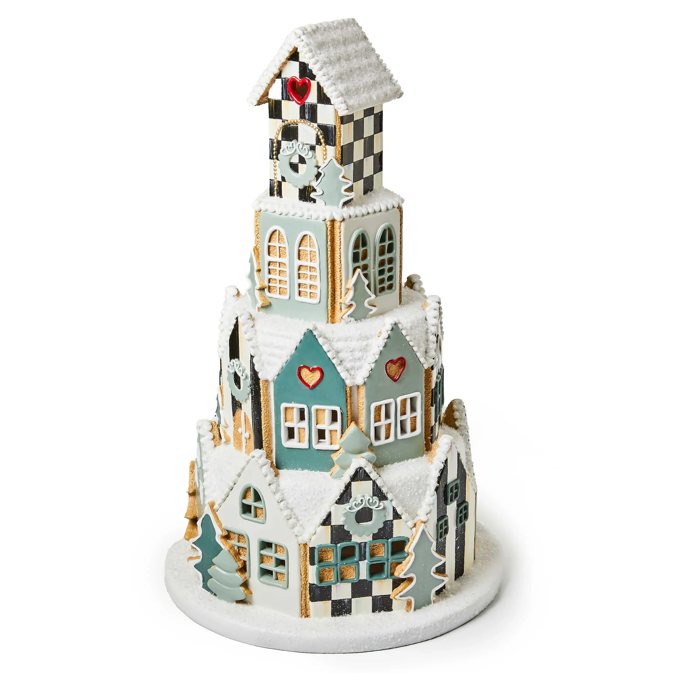 MacKenzie-Childs Illuminated Farmhouse Gingerbread Village| Holiday|Room Accents