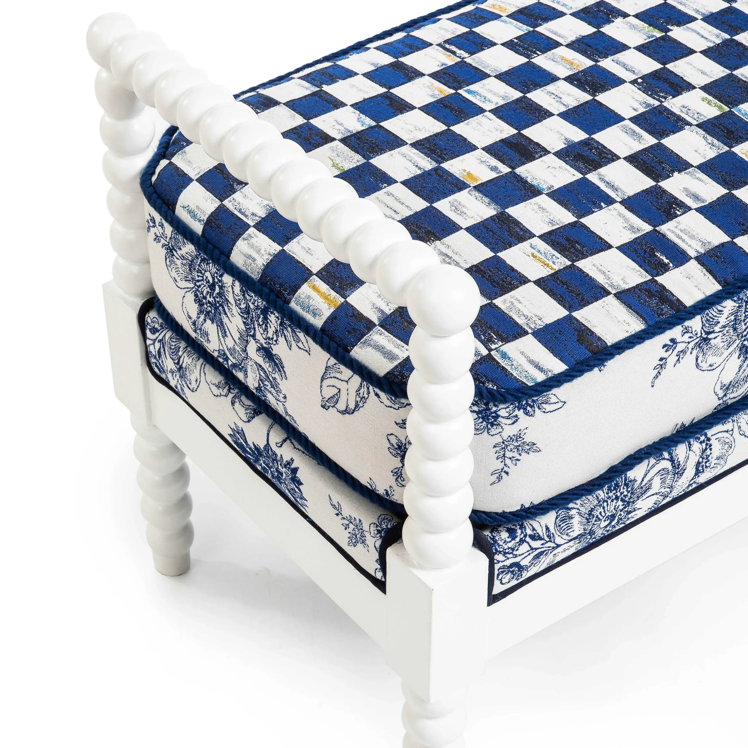 MacKenzie-Childs Indigo Villa Outdoor Bench| Outdoor|Spring