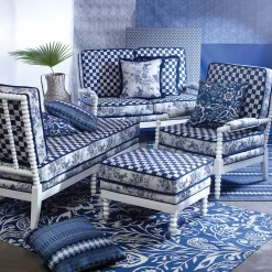 MacKenzie-Childs Indigo Villa Outdoor Chair| Outdoor|Spring