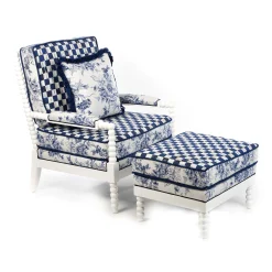MacKenzie-Childs Indigo Villa Outdoor Chair| Outdoor|Spring