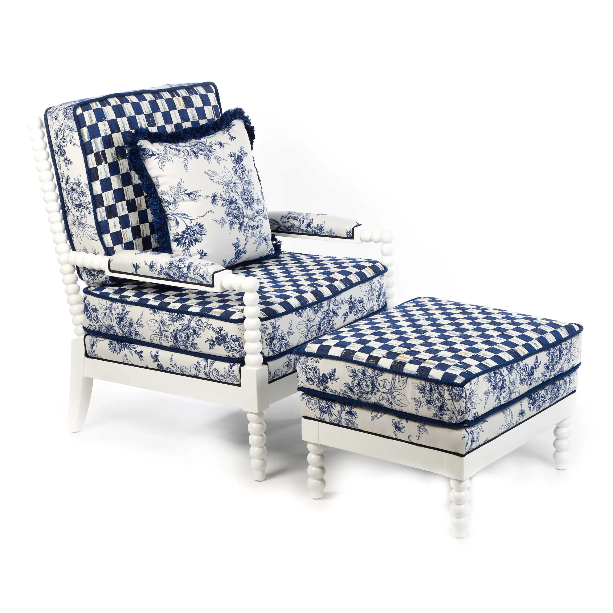 MacKenzie-Childs Indigo Villa Outdoor Chair| Outdoor|Spring