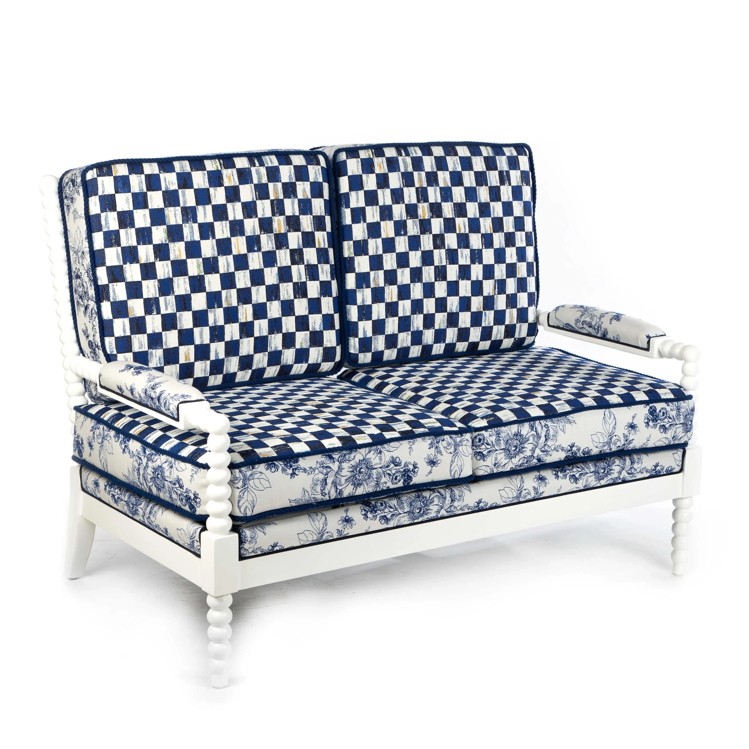 MacKenzie-Childs Indigo Villa Outdoor Loveseat| Outdoor|Spring