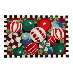 MacKenzie-Childs Jolly Ornaments 2' x 3' Rug| Holiday|Rugs
