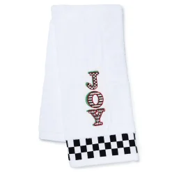 MacKenzie-Childs JOY Check Hand Towel| Holiday|Bath & Bath Accessories