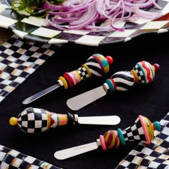 MacKenzie-Childs Jubilee Spreaders, Set of 4| Holiday|Serveware