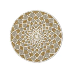 MacKenzie-Childs Kaleidoscope Gold  Silver Beaded Placemat| Holiday|Table Accessories