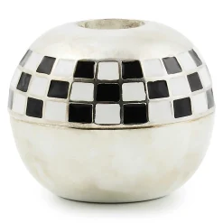 MacKenzie-Childs Large Sphere Check Candle Holders, Set of 2| Candles & Fragrances|Room Accents