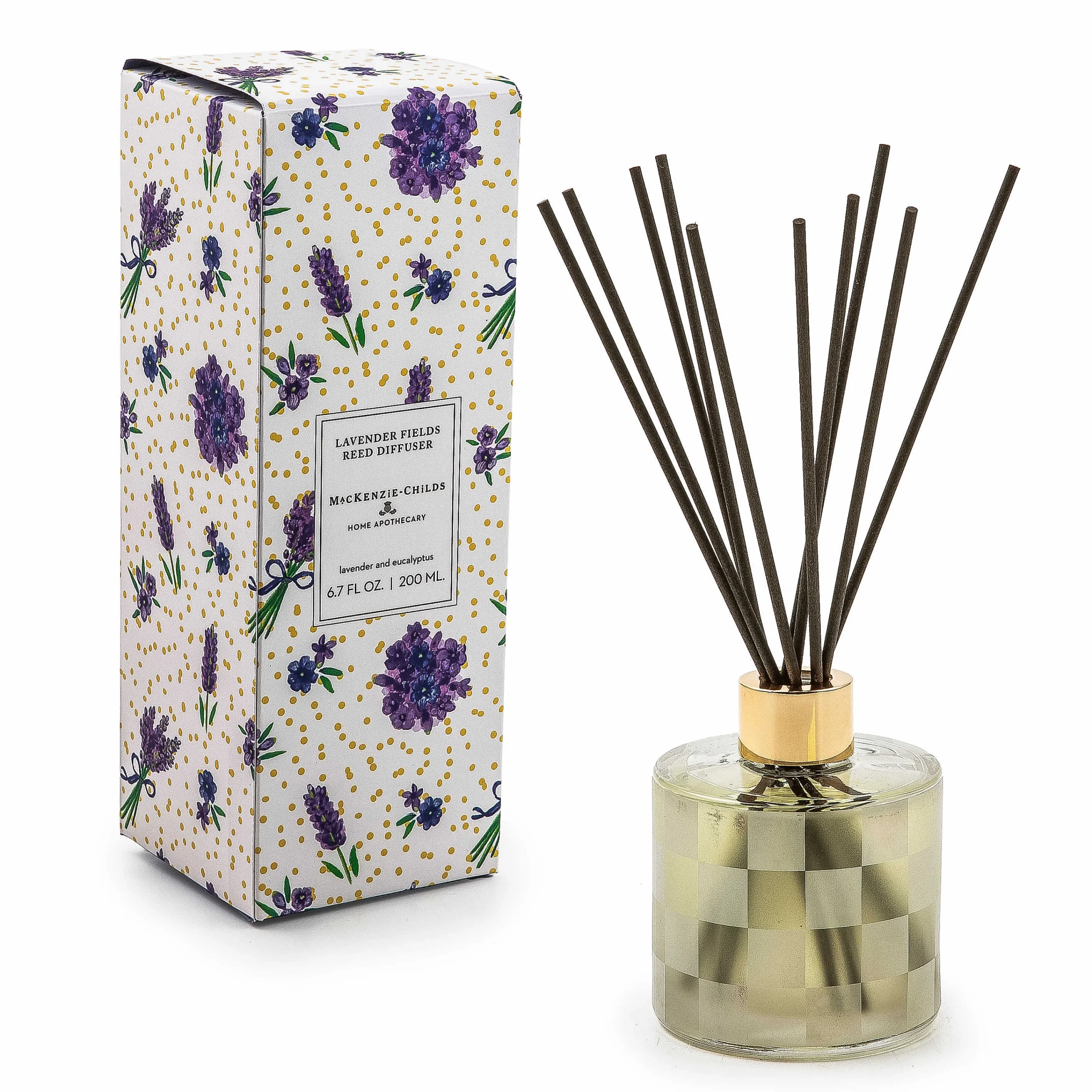 MacKenzie-Childs Lavender Fields Reed Diffuser| Candles & Fragrances|Bath & Bath Accessories